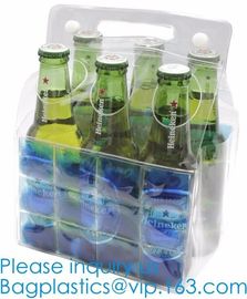 PVC Ice Bag, Wine Beer Gift Bags, Wine Bag, Drink Ice Bags, Portable Wine Bags Gel Ice Pack PVC Wine Cooler Bag With Han