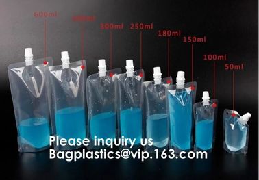 Reusable kit Plastic Liquor Pouches flask, drinking flask water bottle kit travelling flask,230 ml, 420 ml and 1000 ml