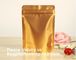 Semi-Clear Window Hang-Hole Stand-Up Zip lockk Pouch,Aluminum Packaging Bags Laser Zip lockk Stand up Resealable Pouches wit