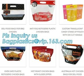 Hot roast chicken bag/hot roast plastic packaging bag for duck,chicken,fish, Fried Chicken Packaging Clear Microwaveable