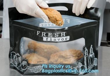 fried chicken bag for roast hot food packaging, food storage plastic hot chicken bags, Food pouch packaging Bags with ve