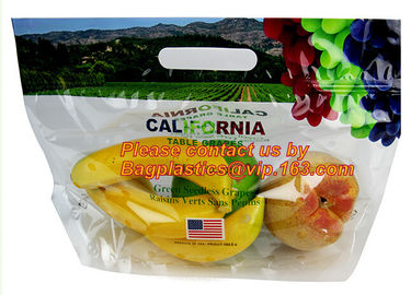 fresh fruit cherry pear package bag with breathing hole, Fruit Grape Cherry Vegetable Packing Protection Bag, Zipper Fru