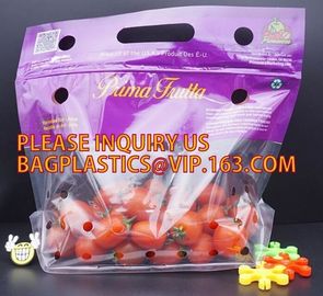 cherry tomato bags / laminated dry fruit packaging bag, Fruit Vegetable Packaging Bag, fruit protection bag with vent ho