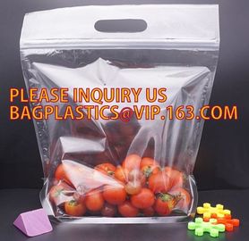 fruit packaging bag for strawberry/cherry/blueberry, printed zipper strawberry food grade packaging bag with zipper, Rec