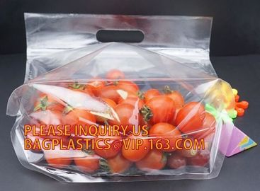 fruit packaging bag for strawberry/cherry/blueberry, printed zipper strawberry food grade packaging bag with zipper, Rec