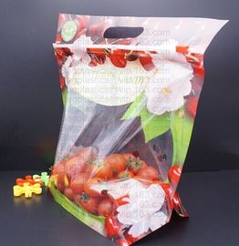 fruit bag for fruit protection, Perforated Better Aseptic Grape Bag, Cherry Bag, Fruit plastic bag, Stand up Zip lockk fre