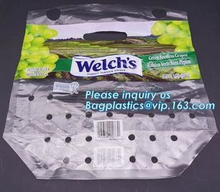 fruit bag for fruit protection, Perforated Better Aseptic Grape Bag, Cherry Bag, Fruit plastic bag, Stand up Zip lockk fre