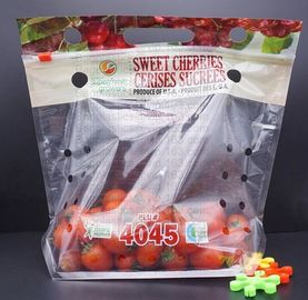 flat bottom fresh fruit vegetable plastic packing bag, dried cherry packing bag, supermarket grape packing bag