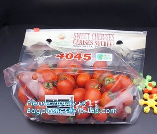 Resealable Fruits Vegetable Plastic Zip Lock Packaging Bags, OPP CPP Printed Grape Bags For Fruit, Fancy Zip-lock Plasti