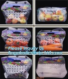 vented Printed Fruit Coex Packaging bag, Zip lockk Cherry Tomato Packaging Bags With Holes, fruits and cheeries packaging