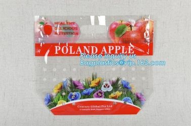 Gusseted Plastic Cherry Bag with Zipper, Barrier Feature Fruit Packing Bag Fresh Protection, Cherries carriage bag