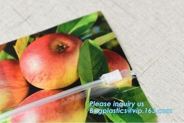 Fruit Grape Cherry Vegetable Packing Protection Bag, handle standing resealable zipper protection fresh vegetable fruit