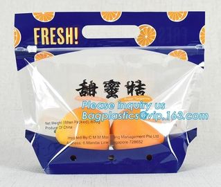 resealable slider top zipper bag for vegetable fruit bag, Fruit slider zip bag with air holes for grape packaging, resea