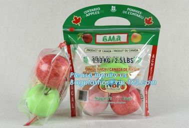 slider Zip lockk fruit bag with air holes for grape packaging bag, Stand up slider zipper fruit picking bag for apple, Fac