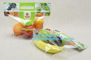 Reusable PP PET PE Material Grape Packing Bags With Slider, slider zipper grape bag with holes, Custom Printing Freezer