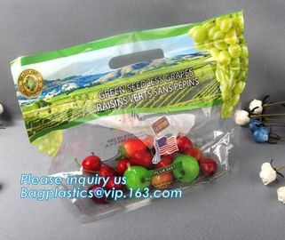 Reclosable Fresh Fruit Cucumber Packaging Bag with Air Hole, Fruit Protect Peach Bag/kiwi Fruit Bag, fresh fruit bag wit