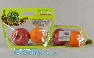 Fresh Vegetables Packaging Plastic Bag, Fresh Fruit &amp; Vegetable Packaging Plastic Fruit Bag with Handle, breathable opp