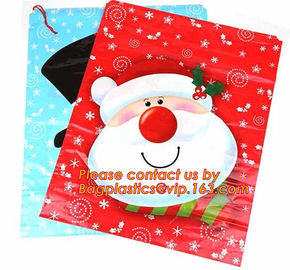 Christmas Fancy Gift Poly Bag /drawstring santa sack bag, decoration bags, jumbo bags, giant gift bags, Christmas bags