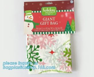 Christmas manufacturer wholesales santa sacks large size gift bags,Jumbo Plastic Poly Bag giant plastic christmas decora