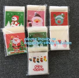 Hot 100pcs/lot Cute Snowflake Snowman Santa Xmas Christmas Gifts Holders Bake Biscuit Cookies Candy Jewelry Packaging Ba