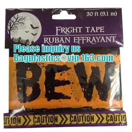 Rolls Halloween Caution Party Tape,Party halloween banner , plastic streamer caution party tape, fright tape bagease