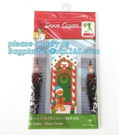 China supplier Party Accessory Happy Christmas House Decoration Door Cover door poster,door covers for christmas decorat