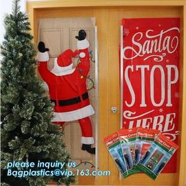 Promotional custom printing plastic door cover PE christmas door/window/wall covers door poster,indoor &amp; outdoor door po