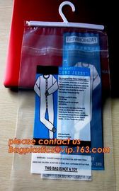 clothes package garment bag with hook,inexpensive transparent PVC swimwear zipper bag with hung hook,hook plastic pvc sl