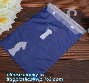 custom printed aluminum foil lined hook hanger zip lock sock packaging bag,PVC bag/PVC hook bag /PVC hanger bag for Unde