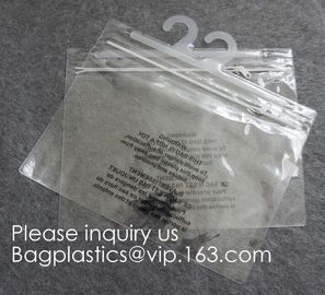 Cloth Hanger Hook Plastic Bags With Zip lockk Hook Packaging Bag For Underwear Bikini Clothes,garment girl's bar packaging