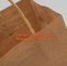 Recycle eco friendly Brown flat bottom shopping kraft paper bag With Paper Handle, Recyclable luxury style printed gift