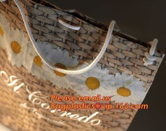 Low Cost Ribbon Handle White Gift Carrier Custom Made Design Logo Print Luxury Paper Shopping Bag, PRINTED YOUR OWN LOGO