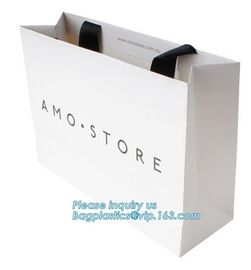 Luxury Matte Black Premium Gift Paper Packaging Carrier Shopping Bag,Luxury Cloth Carrier Paper Bag with Handle, bagplas