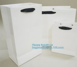 Gloss Laminated Luxury Rope Handled Paper Carrier Bags,Luxury thick white cardboard paper carrier bag wholesale paper ba