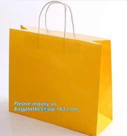 Luxurious design brown foldable flat handle kraft paper bag,Custom design luxury famous brand packaging paper bag with c