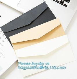 Custom white kraft fancy paper string tie gift folding envelope with ribbon closure for jewelry packaging with earring c