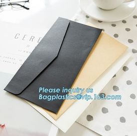 Custom white kraft fancy paper string tie gift folding envelope with ribbon closure for jewelry packaging with earring c