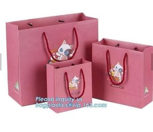 Luxury customized white paper shopping bag with handle,carrier bags,shopping bag with ribbon handle for gift packaging
