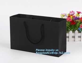 Luxury customized gold foiled logo paper shopping bag with handle,carrier bags,High Quality Luxury litho printing handma