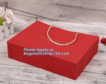 Brown Paper PACK New Luxury Shopping Paper Bag for Cloth,Fashion shopping bags Recyclable shopping Clear Plastic Carrie