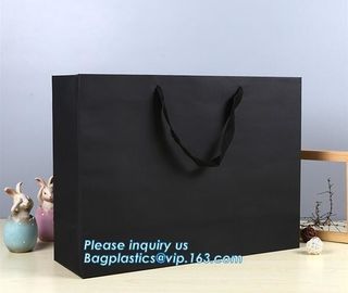 250gsm cardboard black luxury gift bag shopping paper bag paper handle,Paper Bag Shopping Wine Garment Cookie Packaging