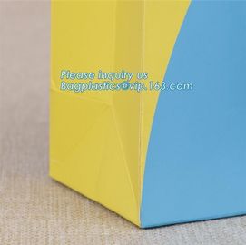 Glossy Lamination Luxury Personalised Custom Simple Printed Paper Carrier Bag With Handle,Brown luxury brand slogan prin