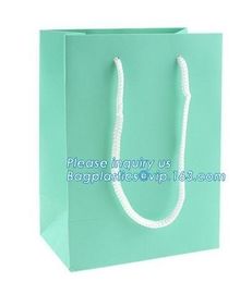 Luxury paper bags with handles Different Sizes,250gsm art paper shopping carrier bag custom printing with handle rope