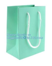 Luxury paper bags with handles Different Sizes,250gsm art paper shopping carrier bag custom printing with handle rope