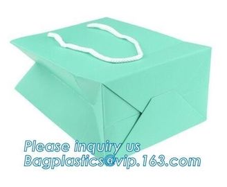 Luxury paper bags with handles Different Sizes,250gsm art paper shopping carrier bag custom printing with handle rope