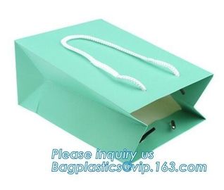 Luxury paper bags with handles Different Sizes,250gsm art paper shopping carrier bag custom printing with handle rope