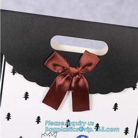 Luxury Design Black And White Kraft Gift Paper Carrier Bag For Garment Jeans Tea Packaging,Orange Gift Carrier Paper Bag