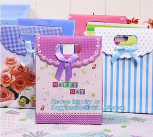 Full printed Luxury Paper Gift Bags Paper Carrier Bag Party Bag with Rope HandlesPersonalized Large Luxury Gift Shopping