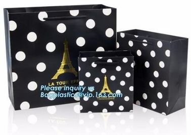 Factory Price Low Cost OEM Custom Printing Small Luxury Gift Carrier White Paper Shopping Bag,Gift Paper Bags With PP Ro