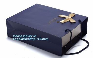 Cheap Luxury Shopping Carrier Thick Blue Kraft Paper Gift Bags With Rope Handles,carrier paper bags for perfume packing